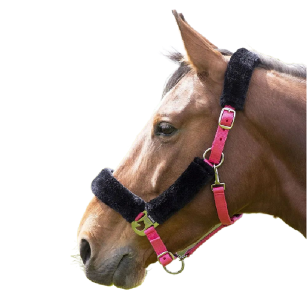 

SHIRES SHIRES Недоуздок для лошади на флисе, , розовый, Розовый;черный, 162093