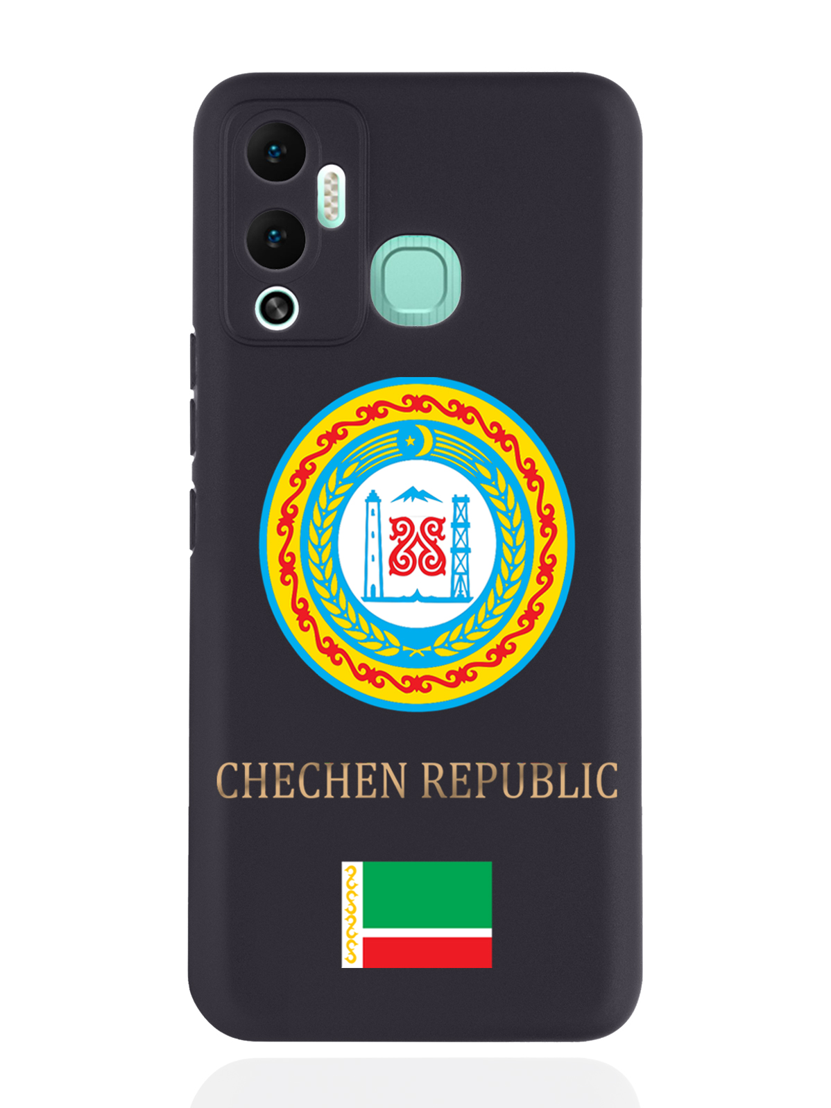 

Чехол SignumCase для Infinix Hot 12 Play Герб Чечни черный, Разноцветный