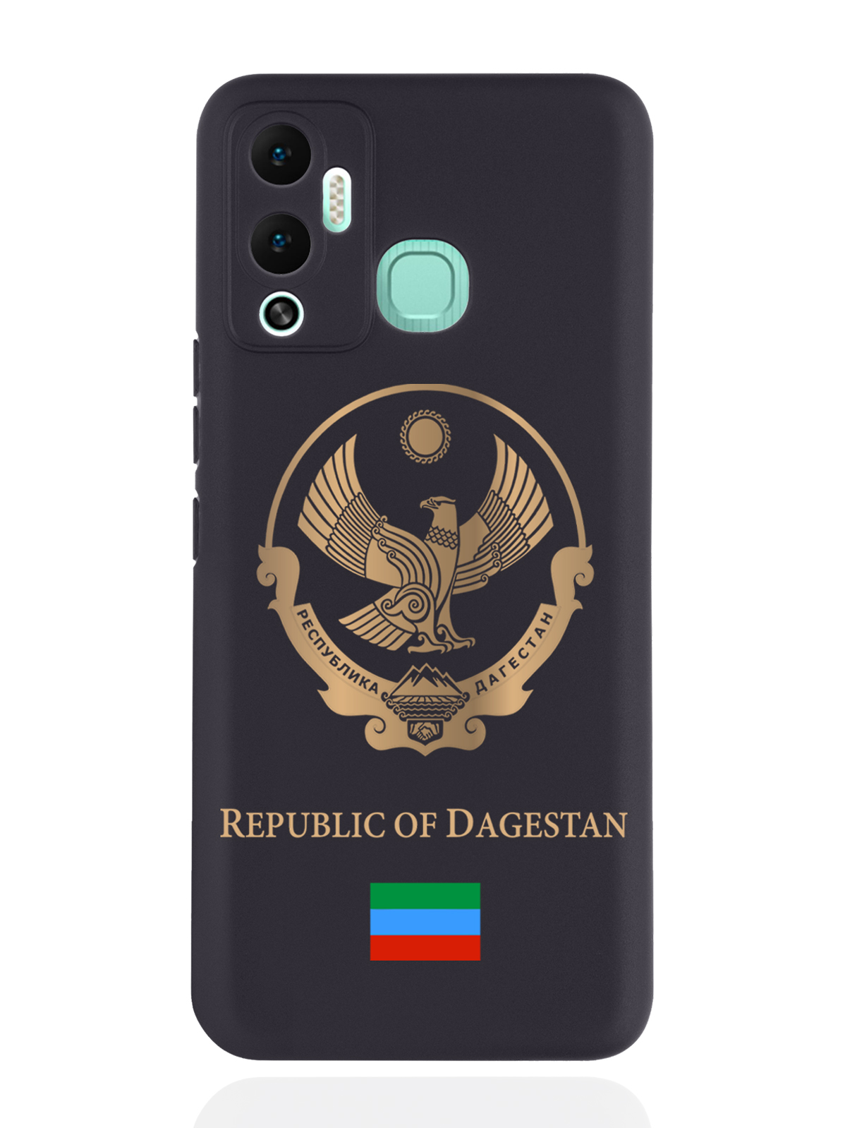 

Чехол SignumCase для Infinix Hot 12 Play Золотой Герб Дагестана черный, Золотистый;черный