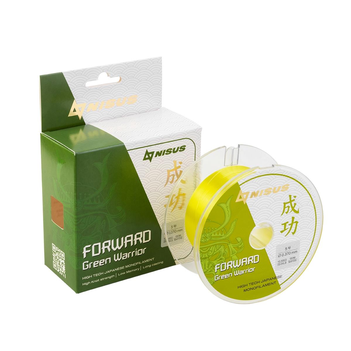 

Леска FORWARD Green Warrior 0,370mm/150m Nylon (N-FGW-0370-150) Nisus, Зеленый