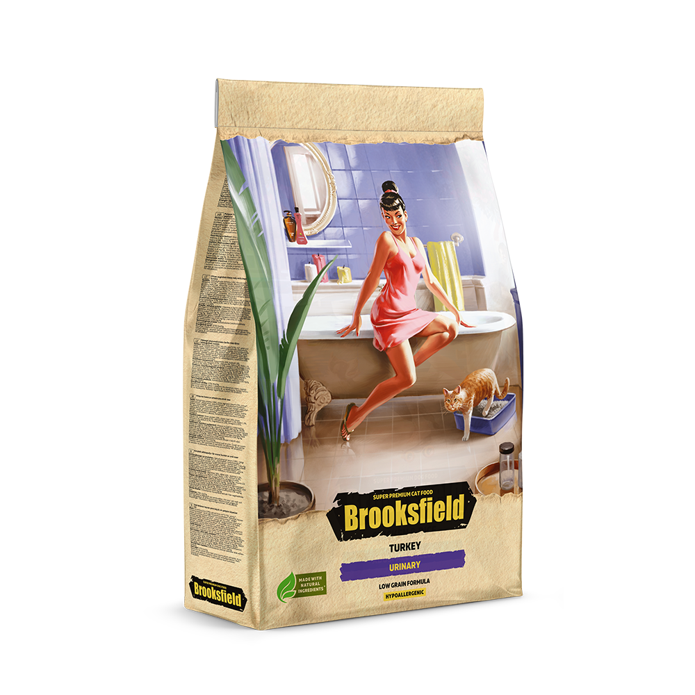 фото Сухой корм для кошек brooksfield urinary adult, индейка, 0.4кг