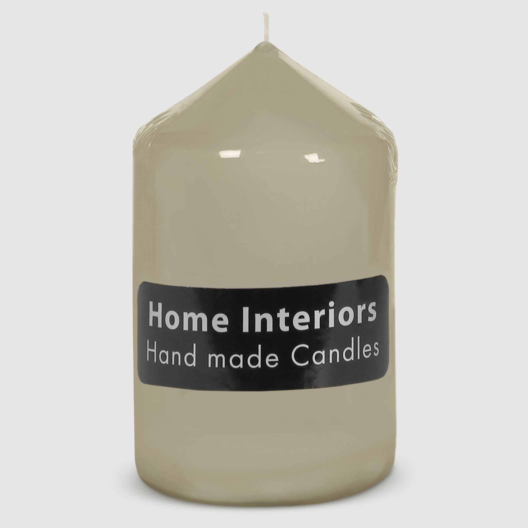 

Свеча столбик Home Interiors светло-серая 7 х 12 см