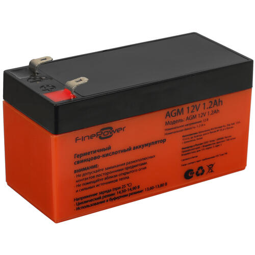 Аккумулятор для ИБП FinePower AGM 12V 1.2Ah 1.2 А/ч 12 В (AGM 12V)