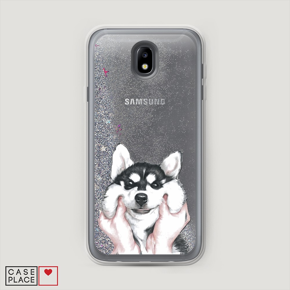 

Чехол Awog на Samsung Galaxy J7 2017 / Самсунг J7 2017 "Щечки хаски", 23191-1