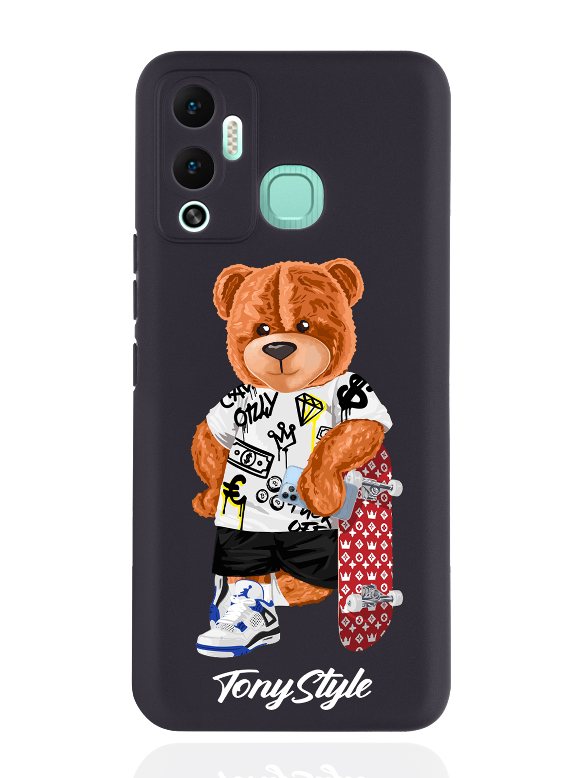 

Чехол Tony Style для Infinix Hot 12 Play Tony Style со скейтом черный, Коричневый;черный;красный