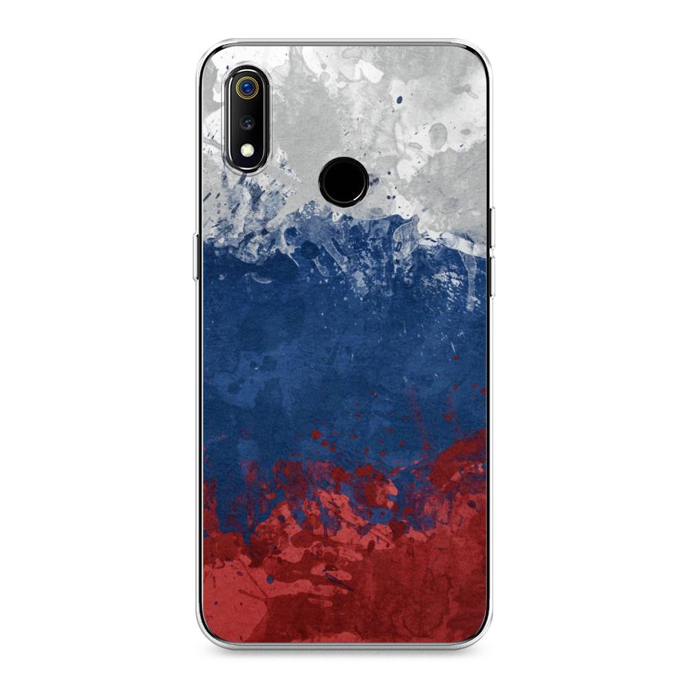 

Чехол Awog на Realme 3 "Флаг России неровный", Разноцветный, 251050-5