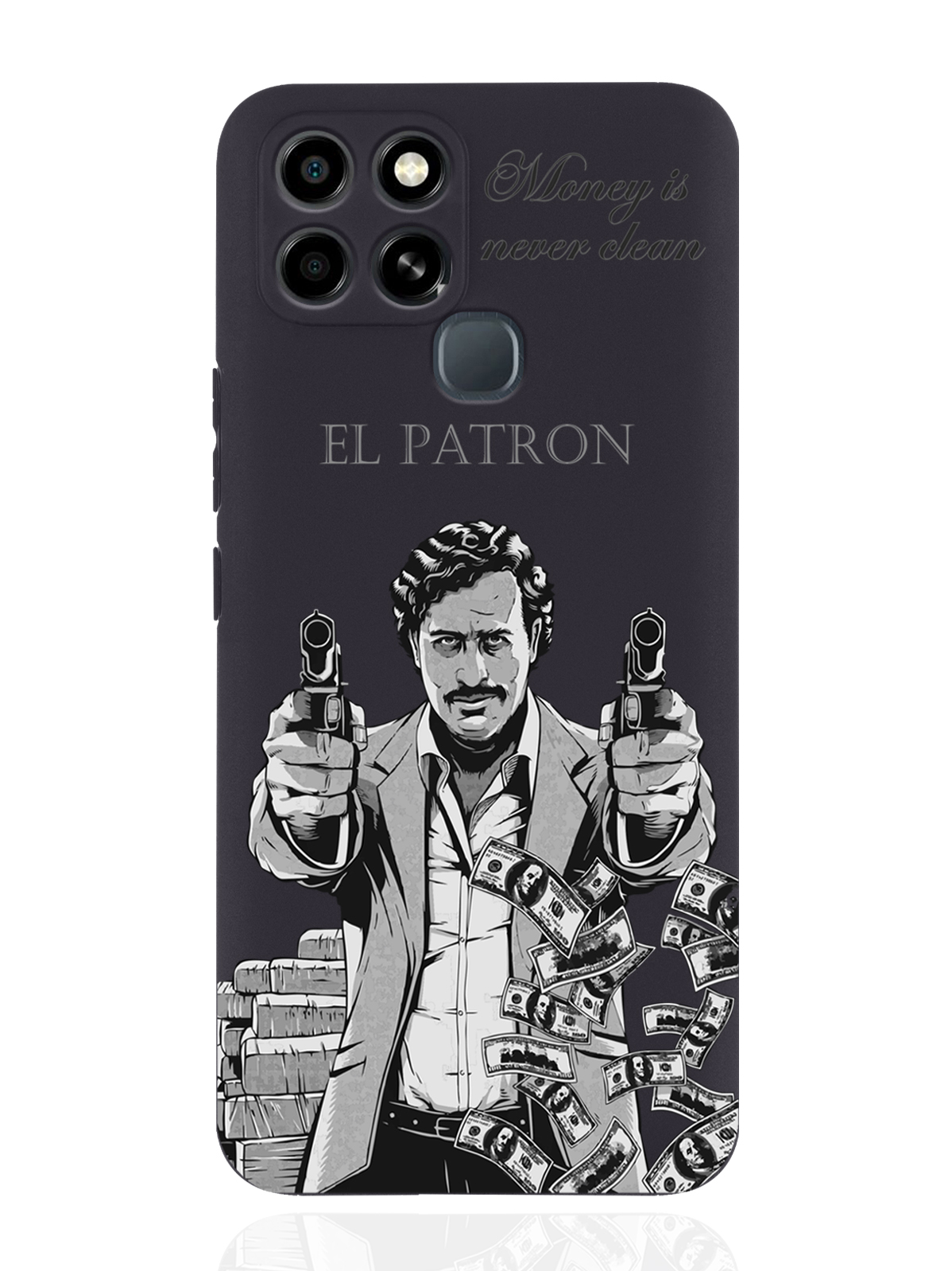 

Чехол MustHaveCase для Infinix Smart 6 El Patron Pablo Escobar/ Пабло Эскобар черный, Серый;черный