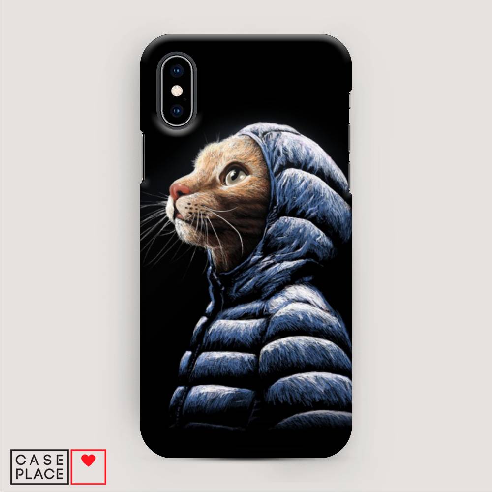 

Пластиковый чехол "Кот в капюшоне" на Apple iPhone X (10), 11020-1