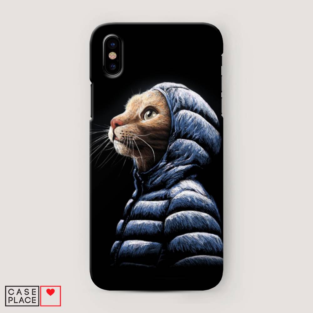 

Пластиковый чехол "Кот в капюшоне" на Apple iPhone XS Max (10S Max), 11920-1
