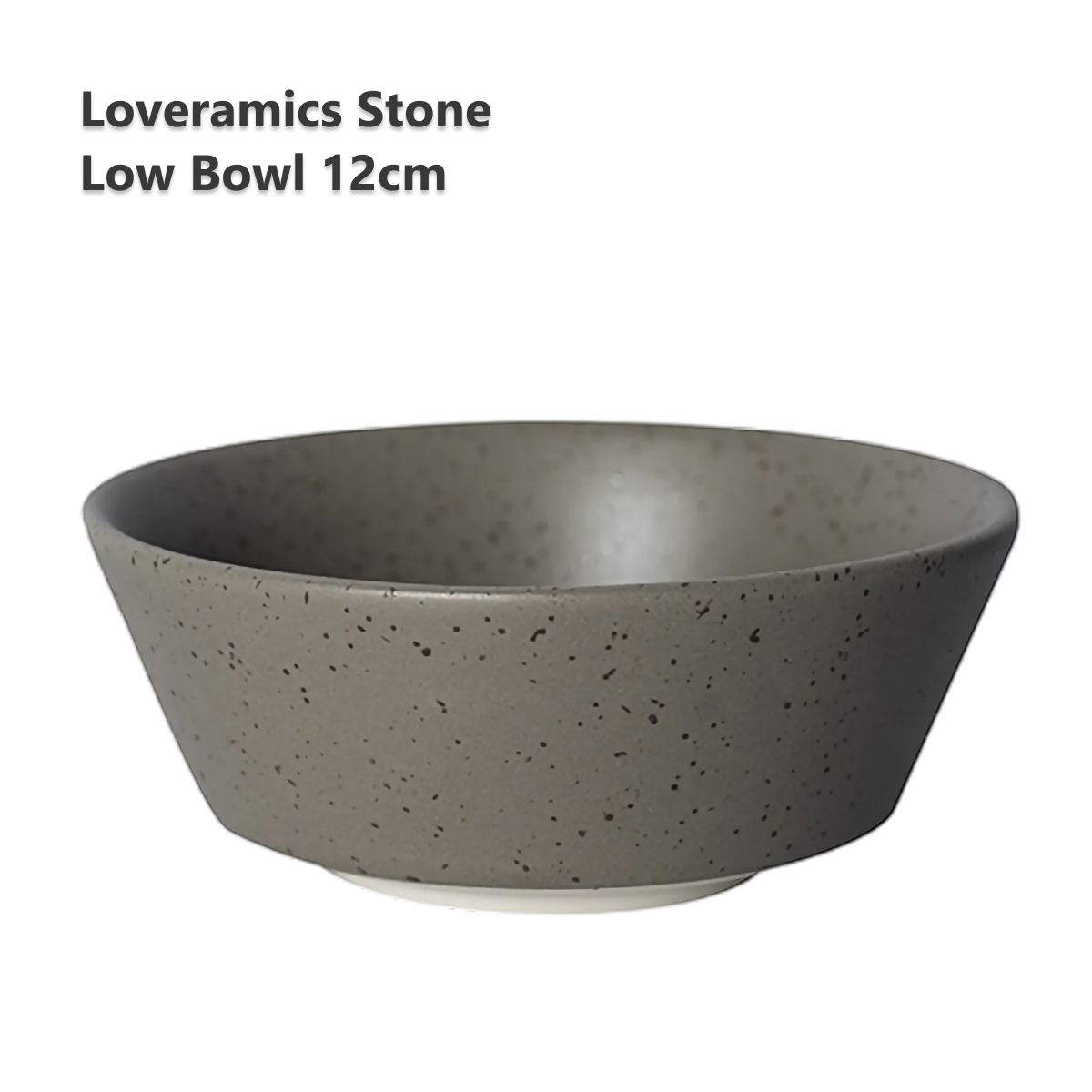 Салатник керамический, тарелка Loveramics Stone 12cm Low Bowl (S) (Granite) D112-18B