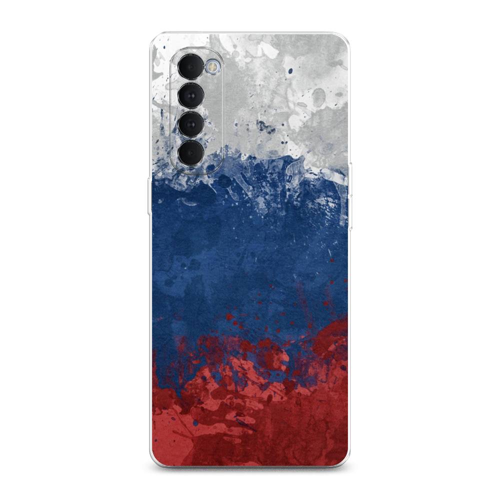 фото Чехол awog "флаг россии неровный" для oppo reno 4 pro