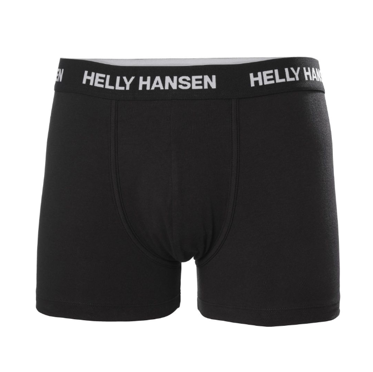 Трусы Helly Hansen 2-PACK COTTON BOXER для мужчин, S, чёрные, 2 шт.