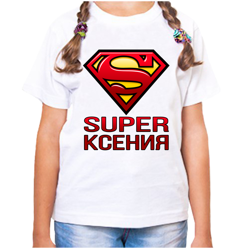 

Футболка девочке белая 30 р-р супер ксения, Белый, fdd_super_kseniya