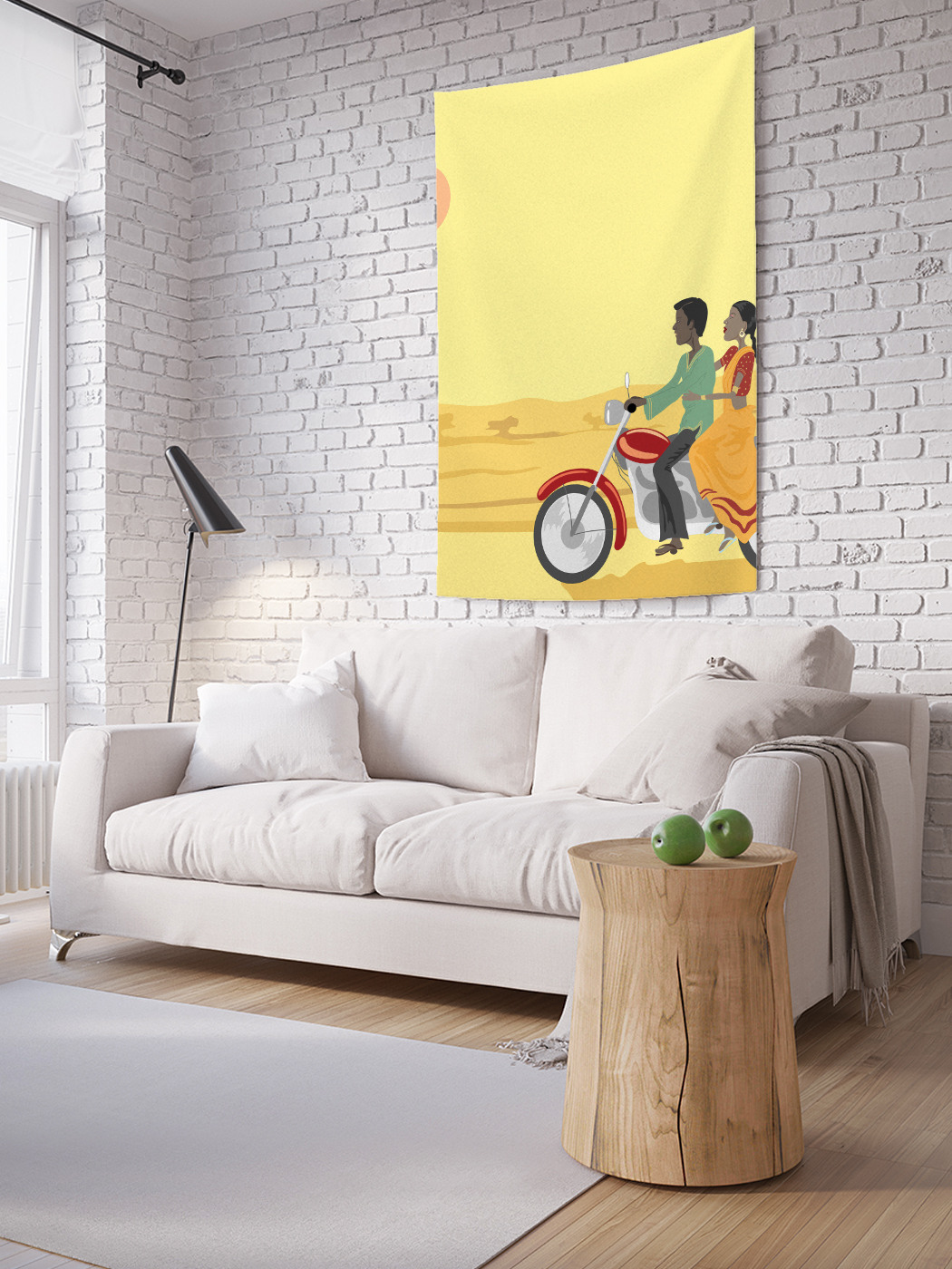

Вертикальное фотопанно на стену JoyArty Семья на мотоцикле 150x200 см, Семья на мотоцикле