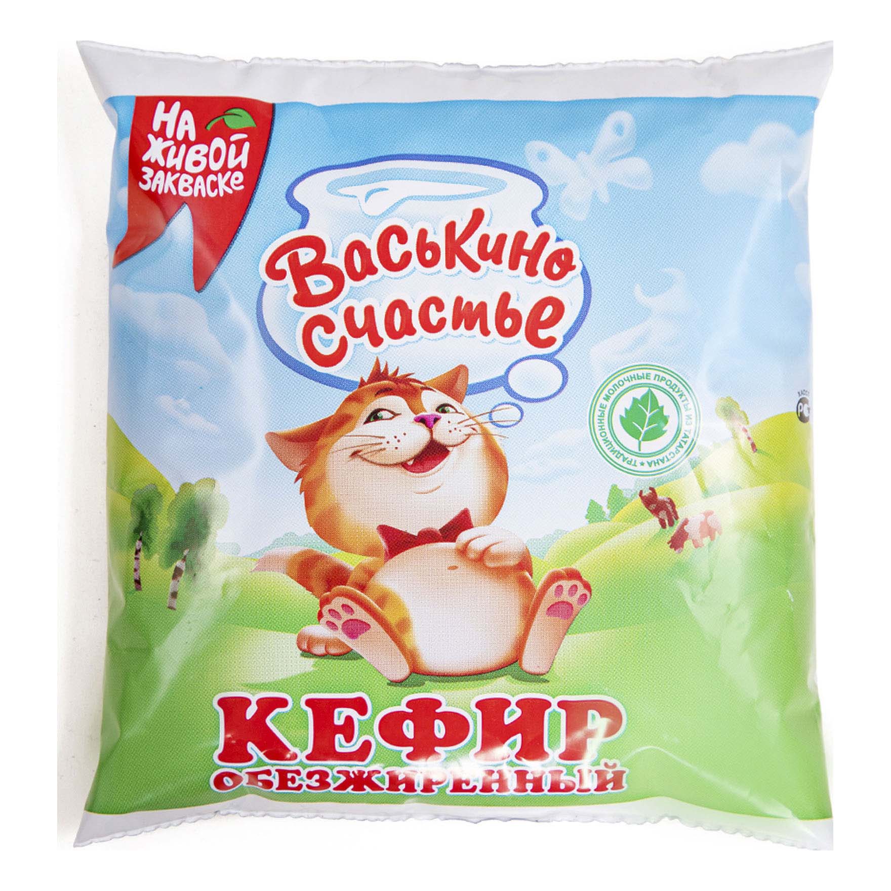 

Кефир Васькино счастье 0% 450 мл бзмж