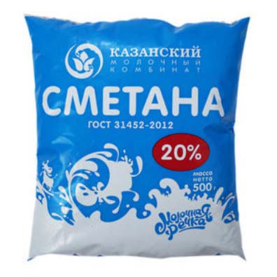 

Сметана Молочная речка 20% 500 г бзмж
