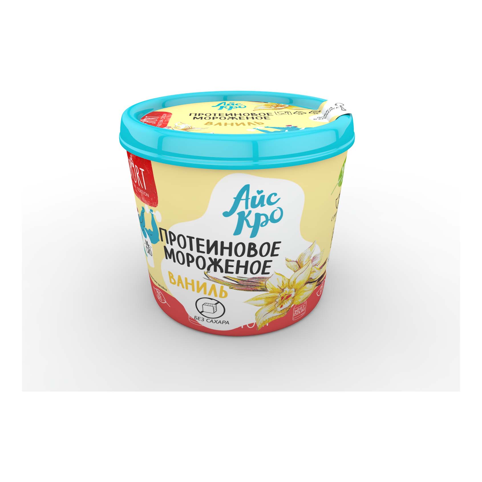 Мороженое сливочно протеиновое Icecro ваниль 75 г бзмж