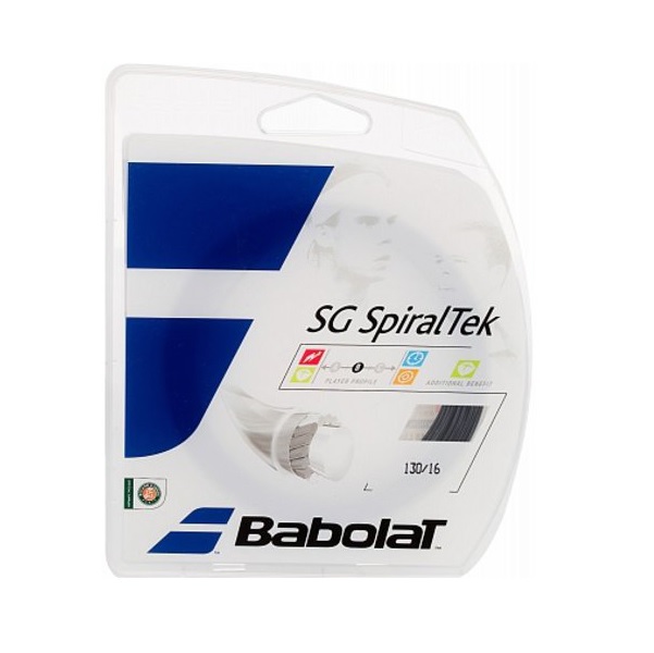 фото Струна для теннисной ракетки babolat sg spiraltek 1,3 мм 12 м black