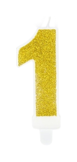 

Свеча праздничная Party Deco 1 золотая