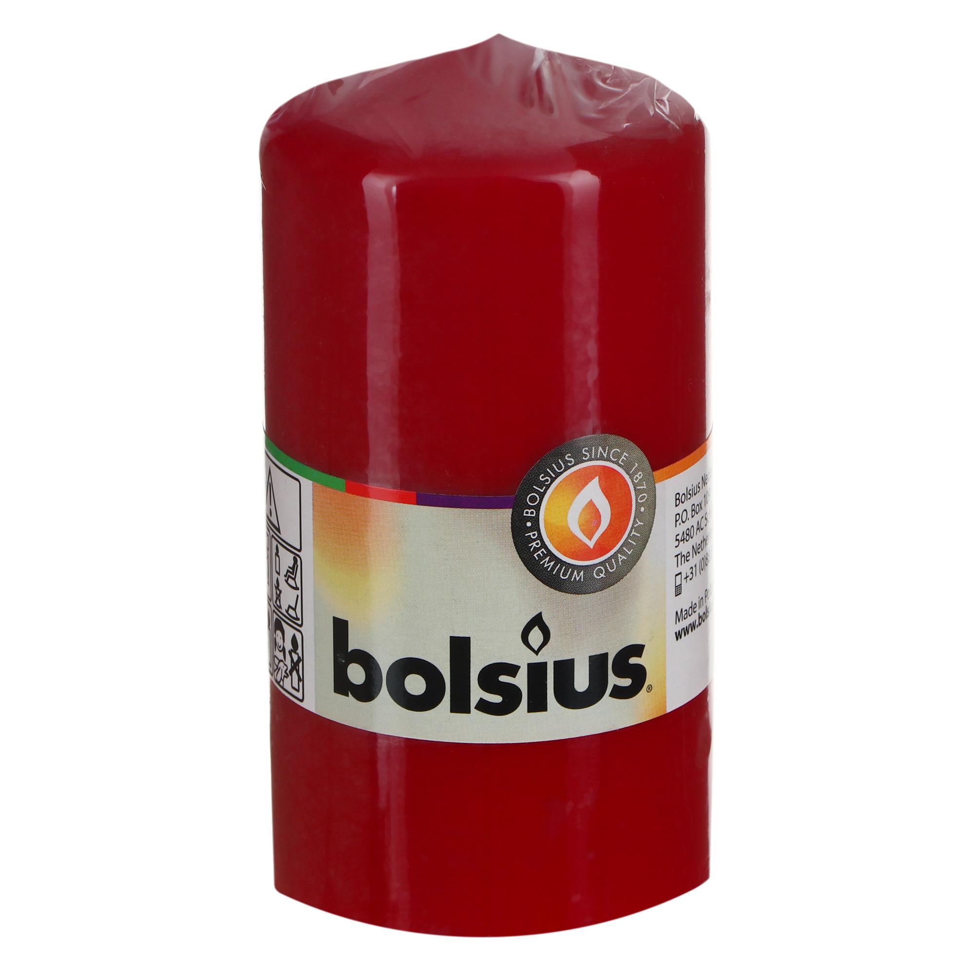 

Свеча Bolsius 120/60 мм бордовая