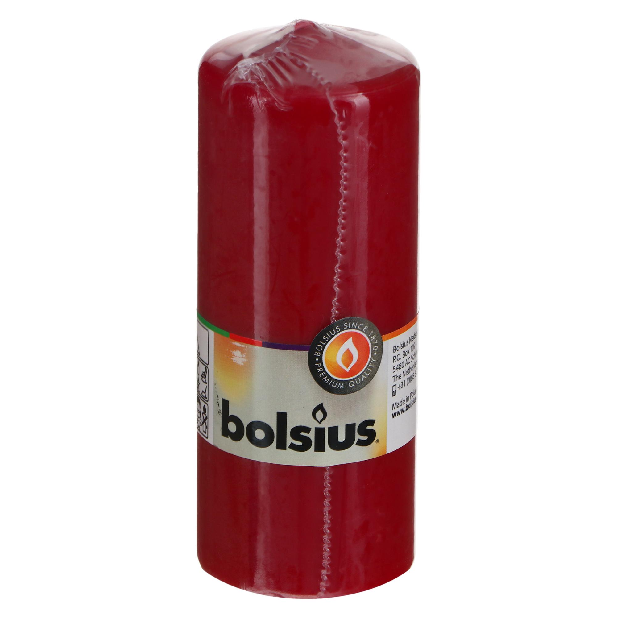 

Свеча Bolsius 150/60 мм бордовая