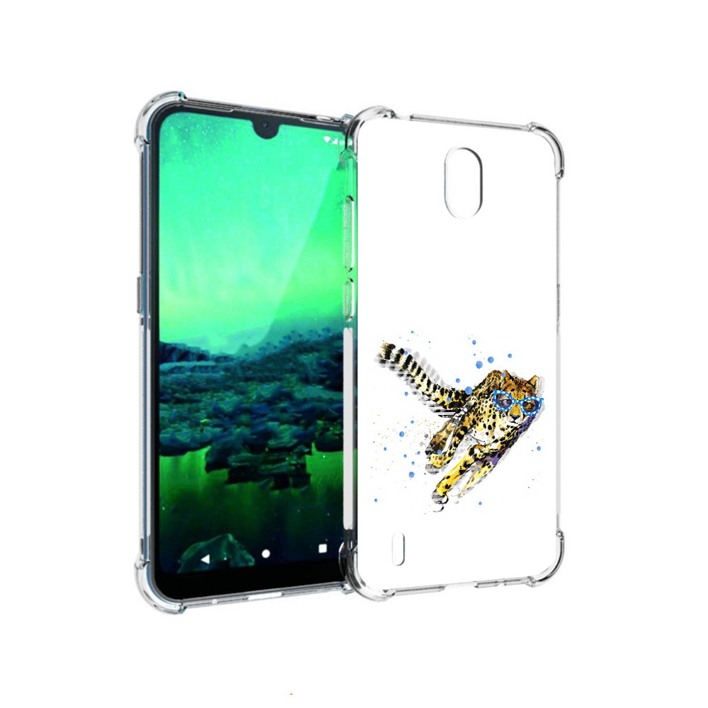 

Чехол MyPads Tocco для Nokia 1.3 гепард в очках (PT227048.104.287), Прозрачный, Tocco