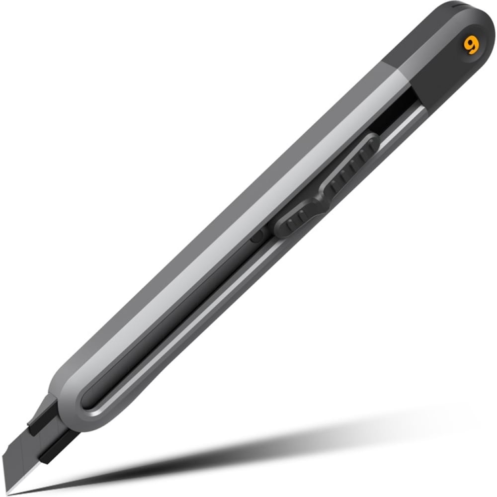 Нож канцелярский Deli HT4009 CK_SK2_9mm с выдвижным лезвием 9мм, покрытие Soft Touch технический нож deli