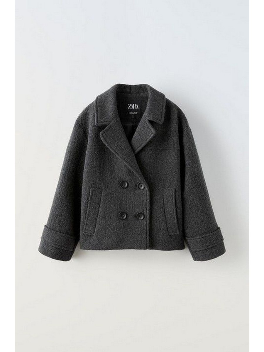 

Пальто детское ZARA 67844978, темно-серый, 140, 067844978