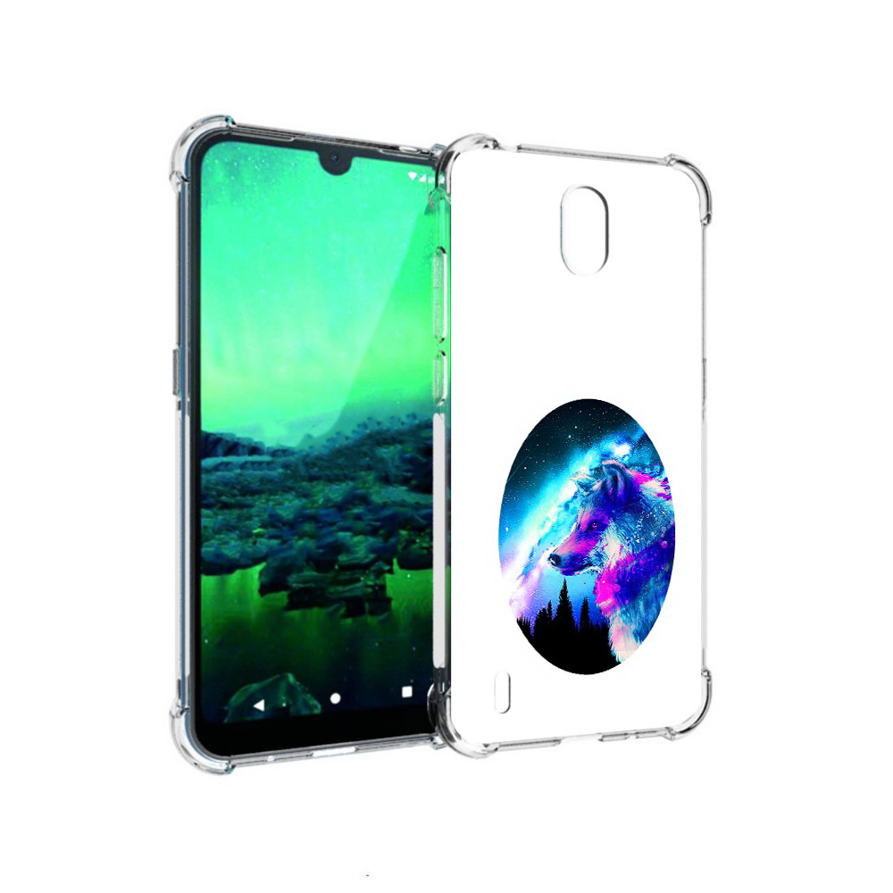 

Чехол MyPads Tocco для Nokia 1.3 голубой волк (PT227048.104.293), Прозрачный, Tocco