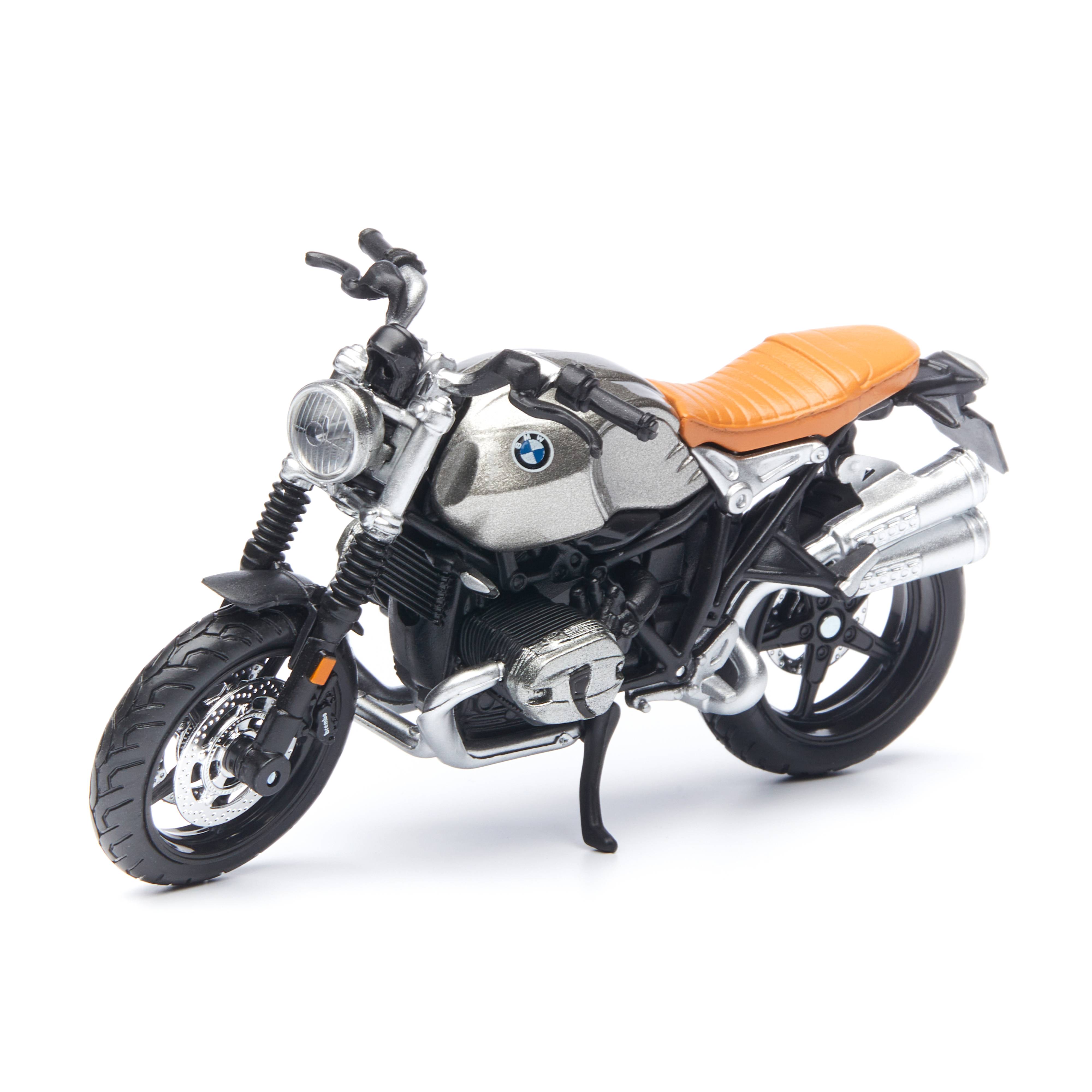 

Maisto Мотоцикл BMW R nineT Scrambler, 1:18 серебро 39300/34, 39300/34