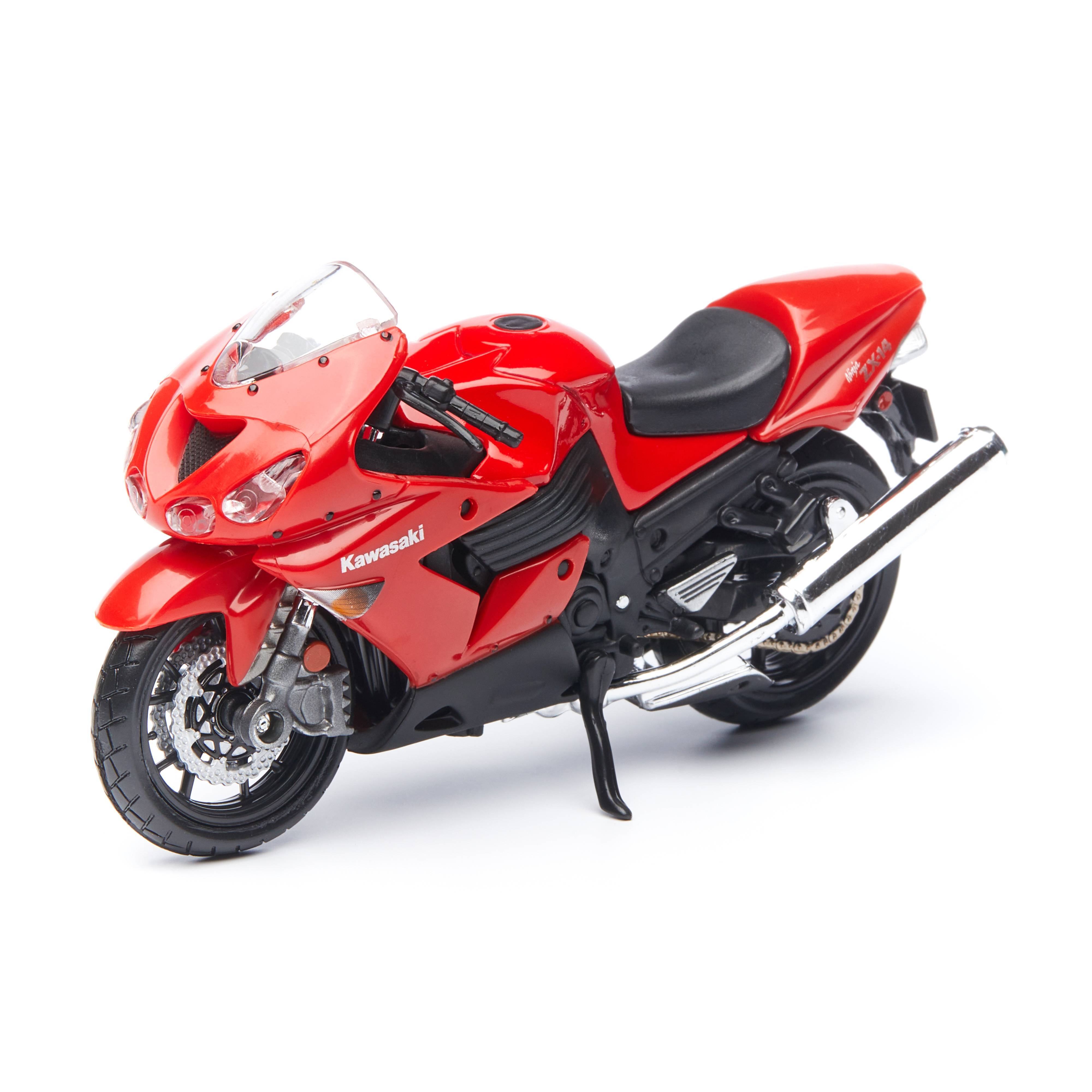 

Maisto Мотоцикл Kawasaki Ninja ZX-14R, 1:18 красный 39300/33, 39300/33