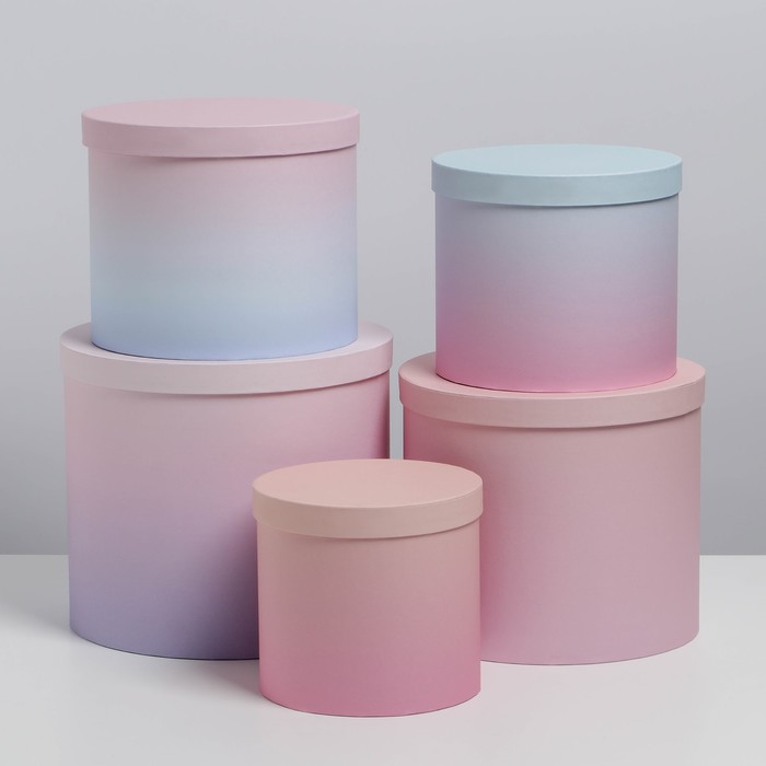 

Набор коробок Дарите Счастье 5 в 1 Градиент 3, 13  13,519.5  23 см, Разноцветный, Коллекция упаковки Дарите Счастье BASIC