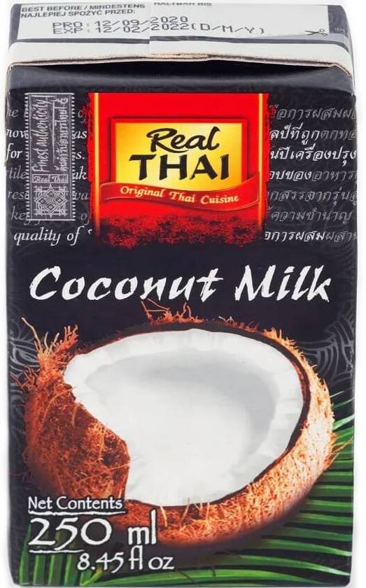 фото Кокосовое молоко real thai, 250 мл 12 шт в упаковке