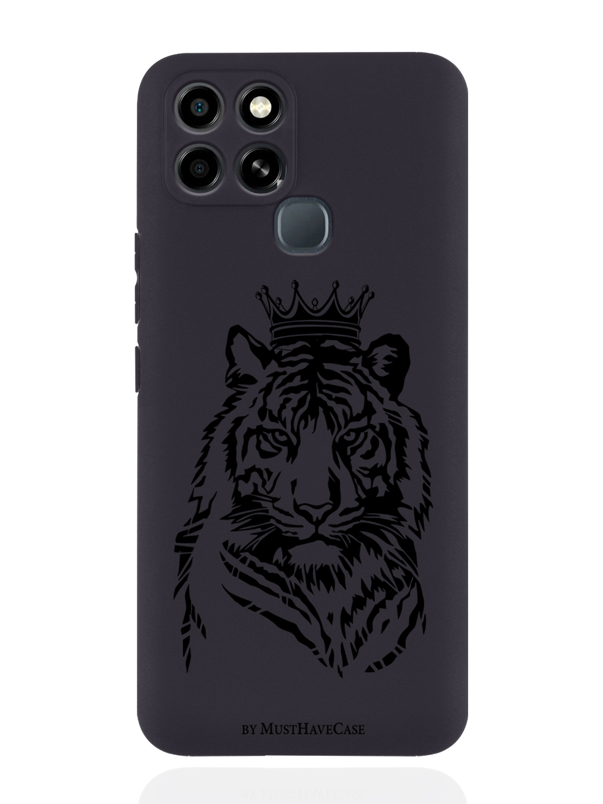 

Чехол MustHaveCase для Infinix Smart 6 Тигр с Короной черный
