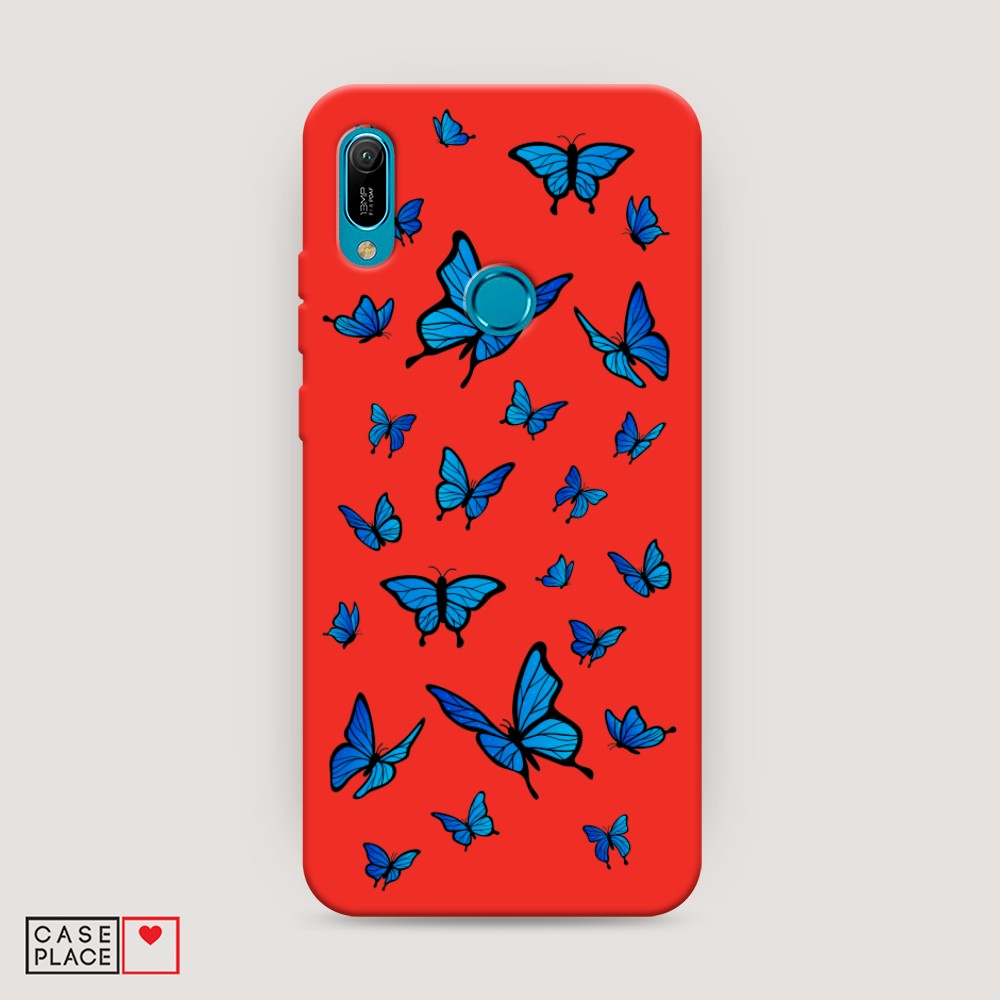 

Чехол Awog на Huawei Y6 2019 "Синие бабочки", Разноцветный, 68653-1
