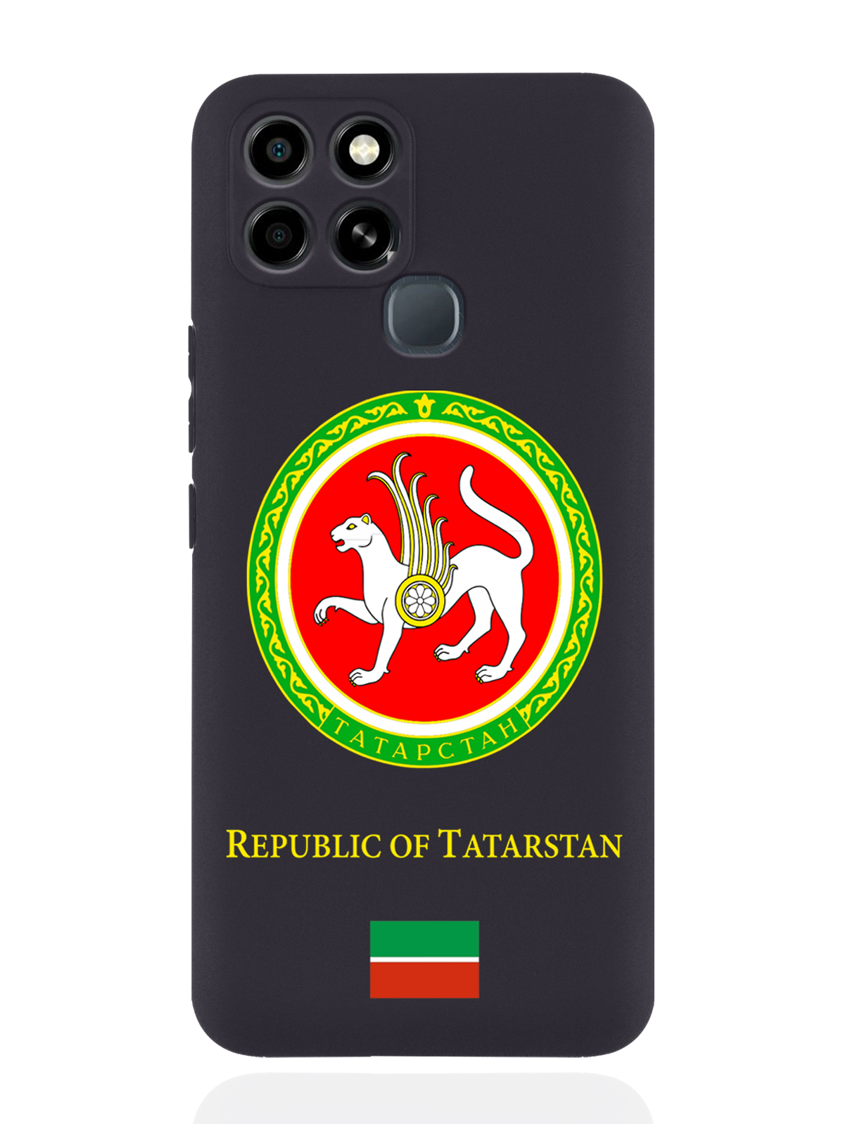 

Чехол SignumCase для Infinix Smart 6 Герб Татарстана черный, Разноцветный
