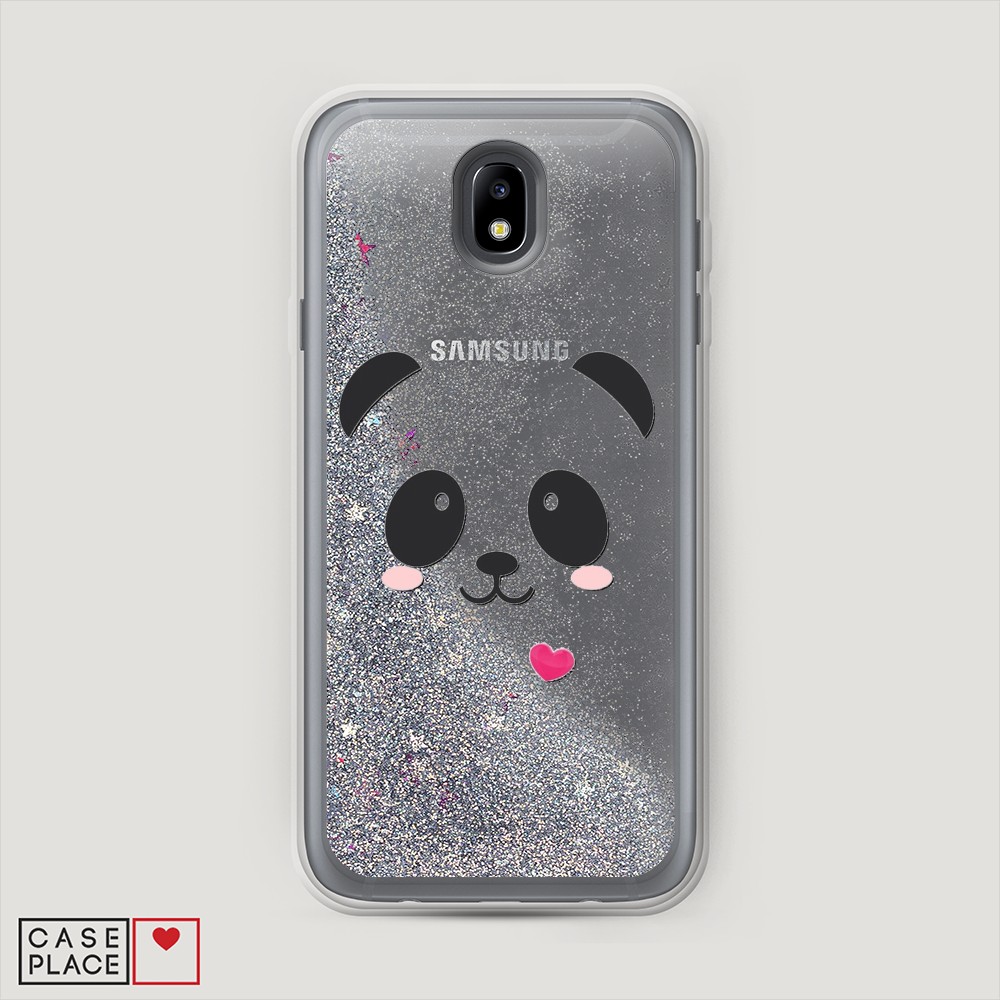 

Чехол Awog на Samsung Galaxy J7 2017 / Самсунг J7 2017 "Влюбленный панда контур", 23191-1
