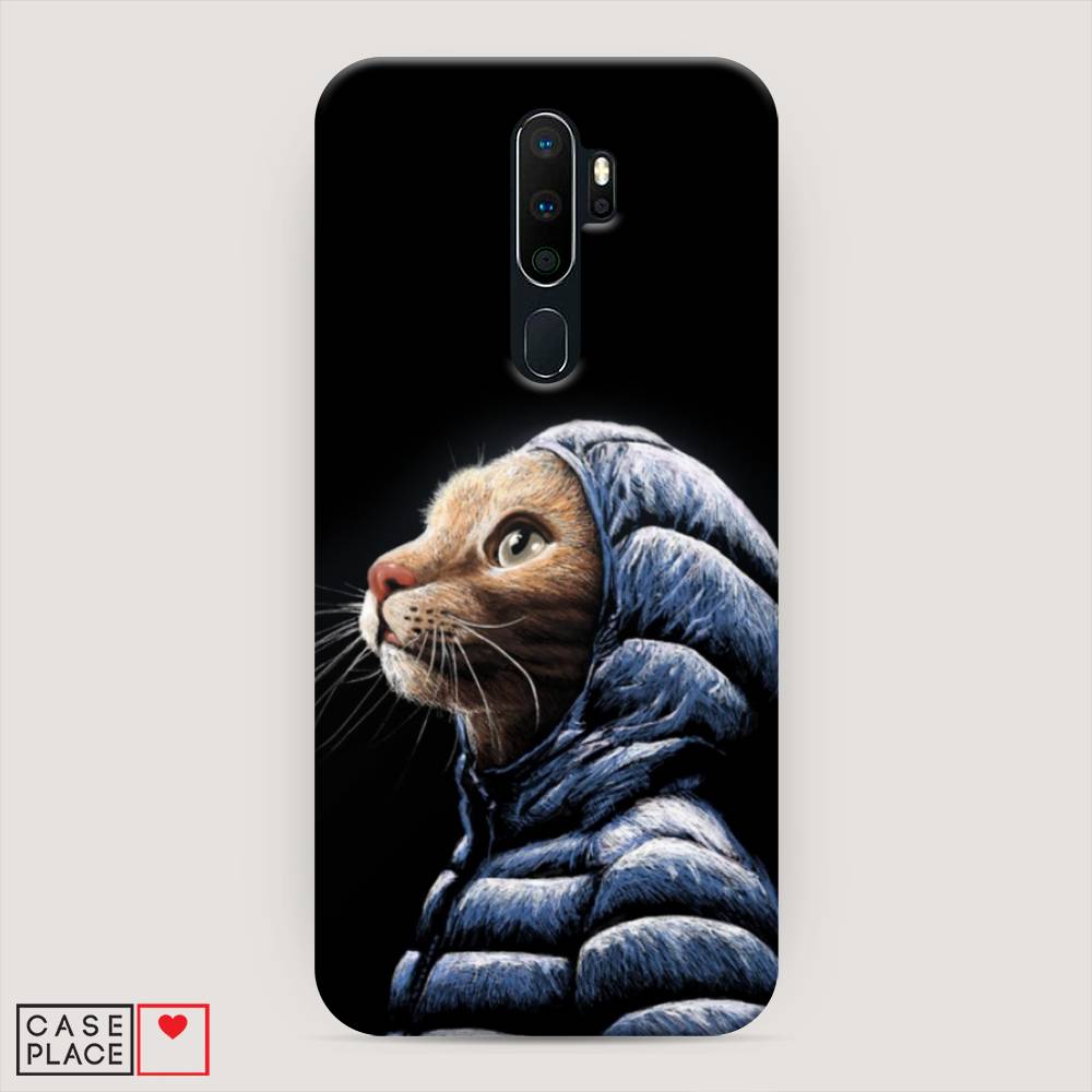 

Пластиковый чехол "Кот в капюшоне" на Oppo A5 (2020), 251320-1