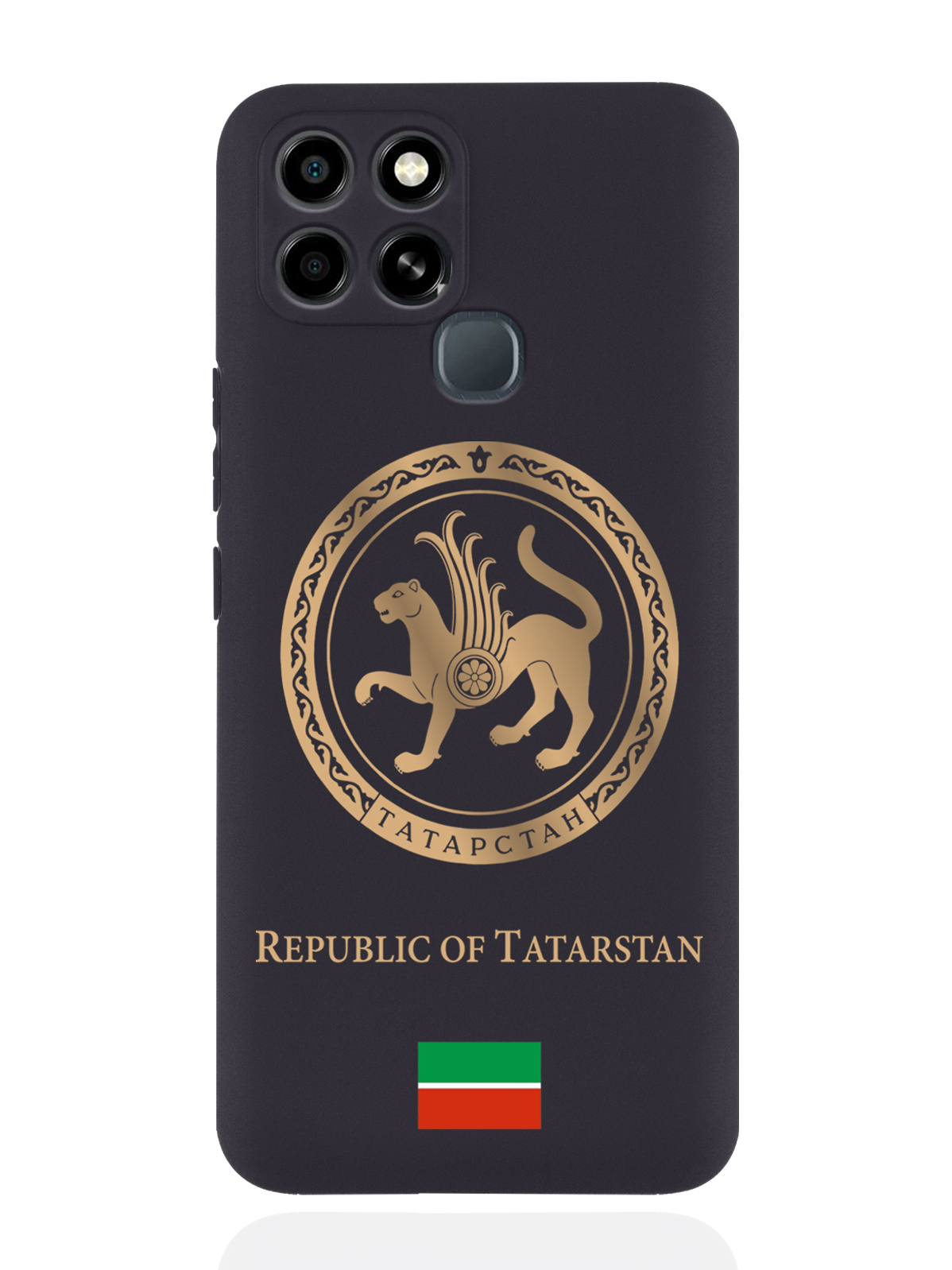 

Чехол SignumCase для Infinix Smart 6 Золотой Герб Татарстана черный, Золотистый;черный