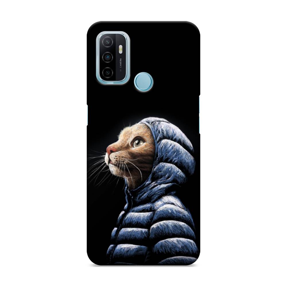 

Пластиковый чехол "Кот в капюшоне" на Oppo A53, 254320-1