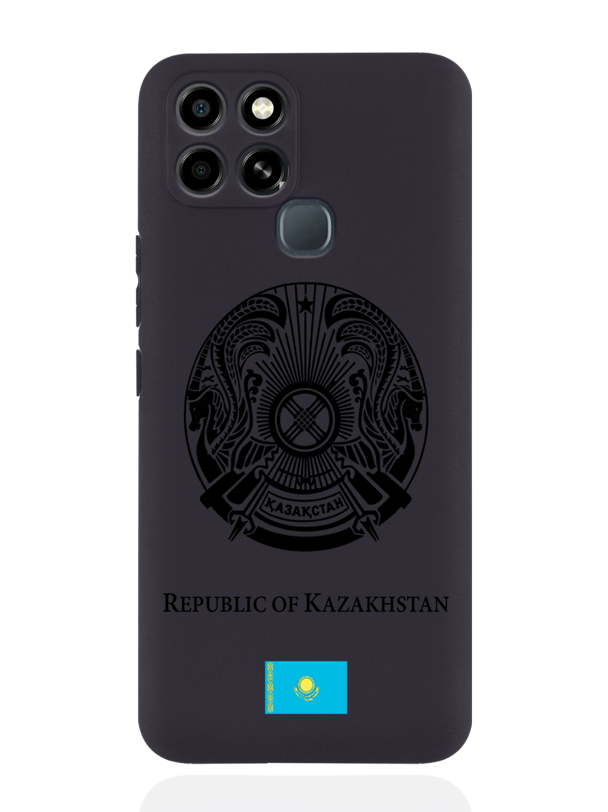 

Чехол SignumCase для Infinix Smart 6 Черный лаковый Герб Казахстана черный
