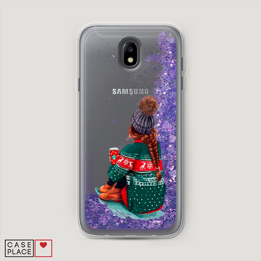 

Жидкий чехол с блестками "Звездный единорог" на Samsung Galaxy A91
