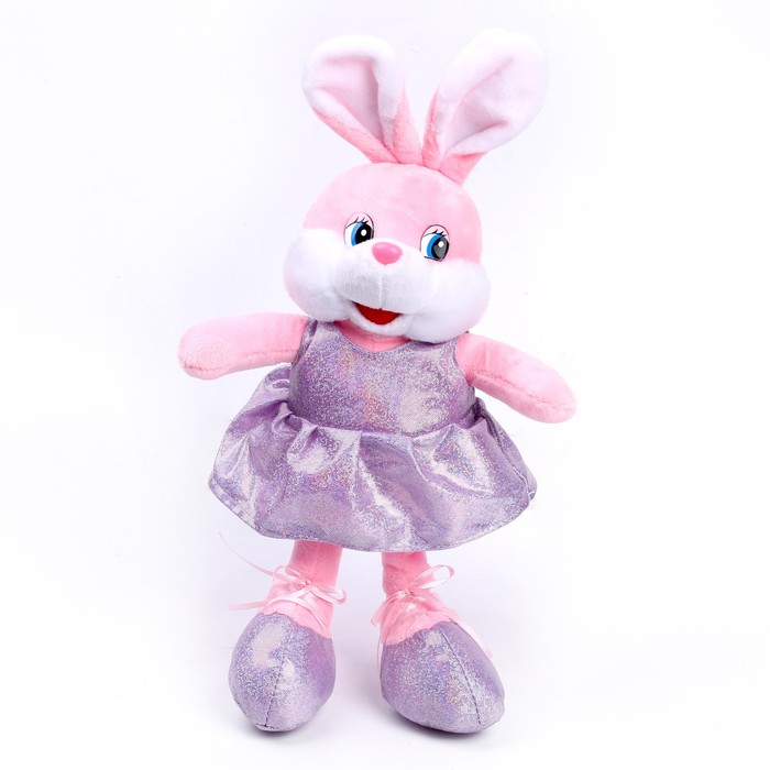 Мягкая игрушка «Зайка в розовом платье», 16 см orange toys tina в розовом платье с пайетками серия вечерний шик 32 см