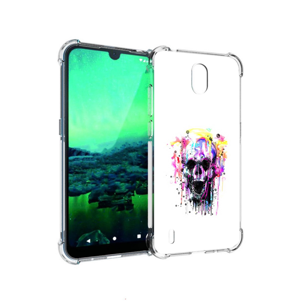 

Чехол MyPads Tocco для Nokia 1.3 граффити череп (PT227048.104.298), Прозрачный, Tocco