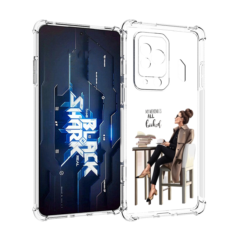 

Чехол MyPads Девушка-в-кофейне для Xiaomi Black Shark 5 Pro, Прозрачный, Tocco