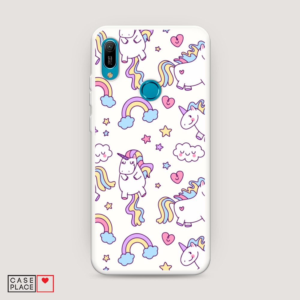 

Матовый силиконовый чехол "Звездочки графика белая" на Huawei P30, Звездочки графика белая