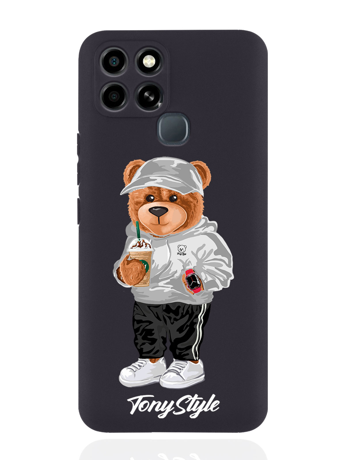 

Чехол Tony Style для Infinix Smart 6 Tony Style с кофе черный, Серый;белый;черный