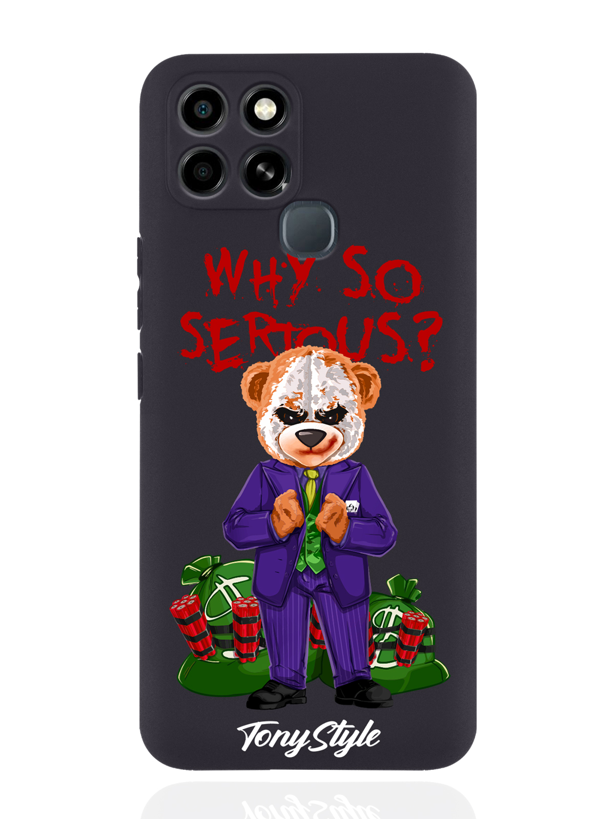

Чехол Tony Style для Infinix Smart 6 Tony Style Why so serious черный, Разноцветный