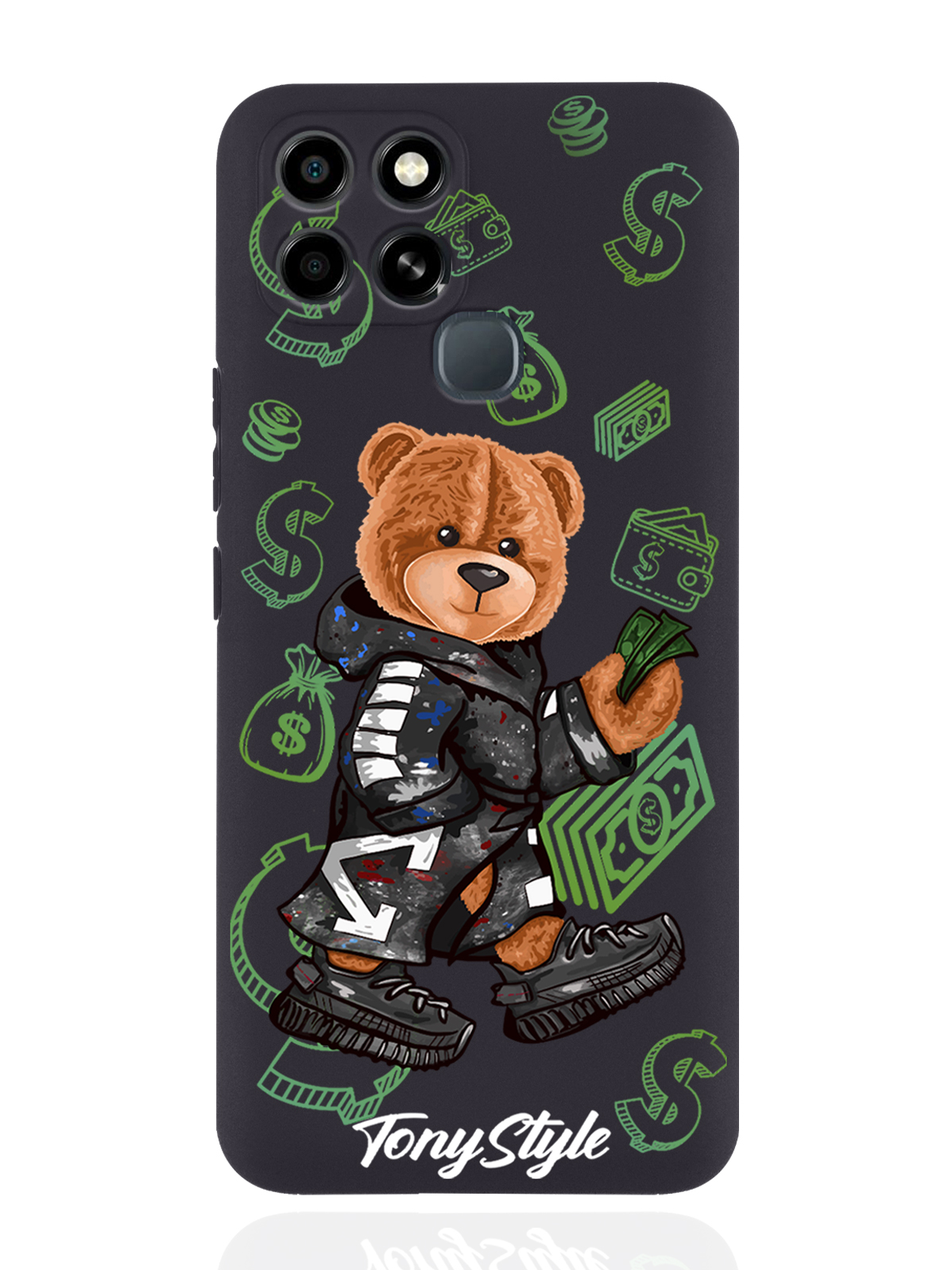 

Чехол Tony Style для Infinix Smart 6 Tony Style Деньги черный, Коричневый;черный;зеленый
