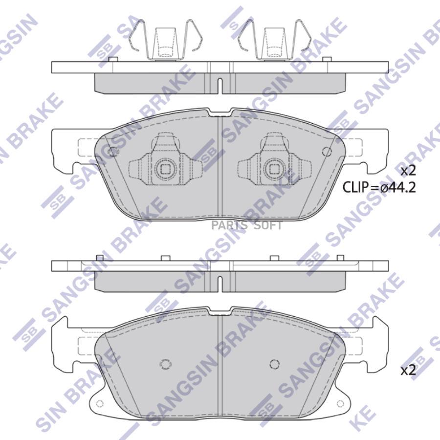 

Тормозные колодки Sangsin brake дисковые SP4251A